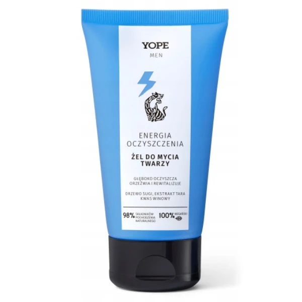 YOPE Men Żel do mycia twarzy dla mężczyzn Energia oczyszczenia, 150 ml