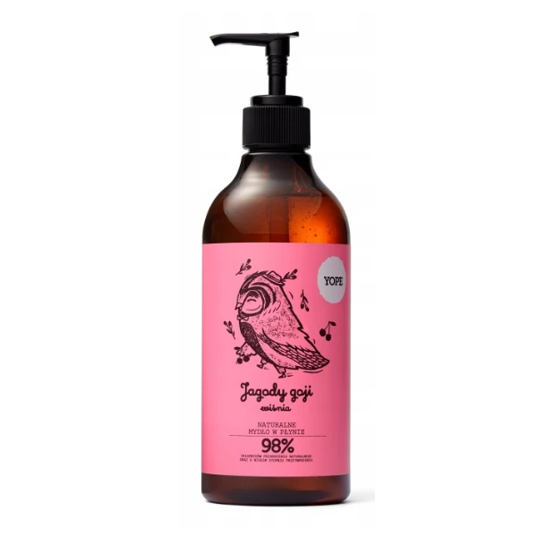 YOPE Mydło do rąk w płynie jagody goji i wiśnia, 500 ml