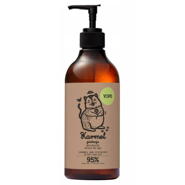 YOPE Mydło w płynie do rąk Karmel & pistacja, 500 ml