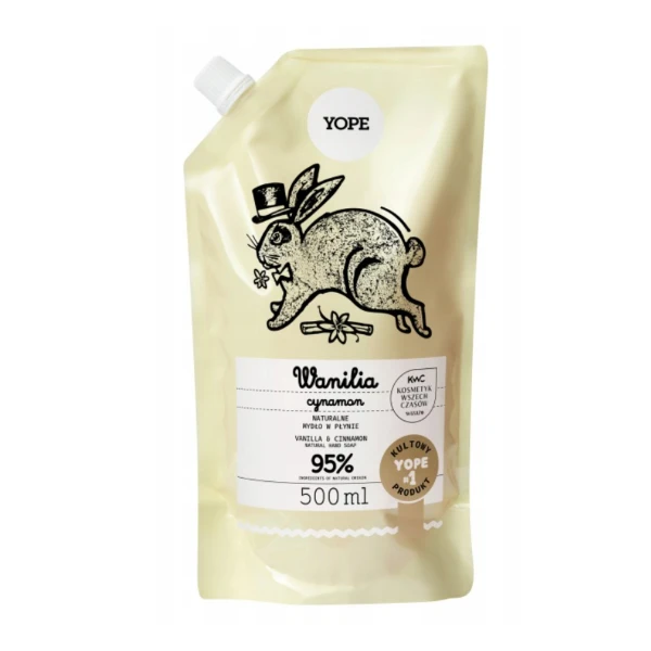 YOPE Refill Mydło w płynie do rąk Wanilia i cynamon, 500 ml