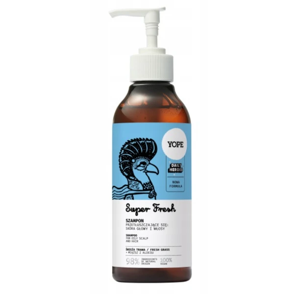 YOPE Super Fresh Szampon do włosów przetłuszczających się, 300 ml