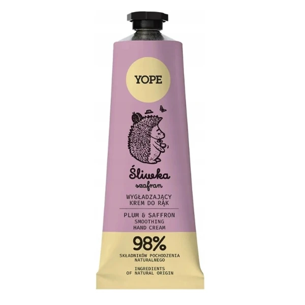 YOPE Wygładzający krem do rąk Śliwka i szafran, 50 ml