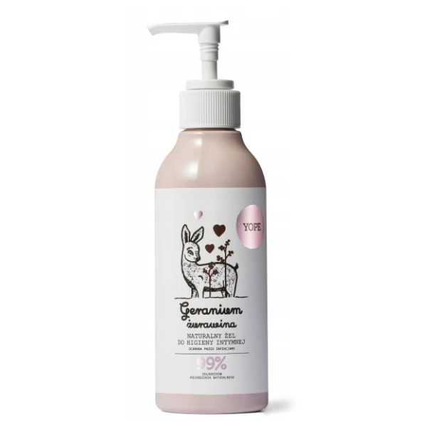 YOPE Żel do higieny intymnej Geranium i żurawina, 300 ml