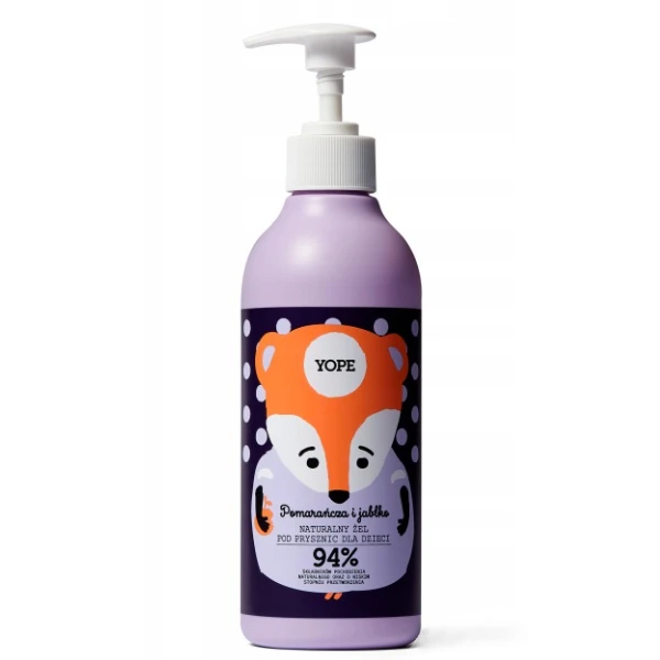 YOPE Żel pod prysznic dla dzieci Pomarańcza i jabłko, 400 ml