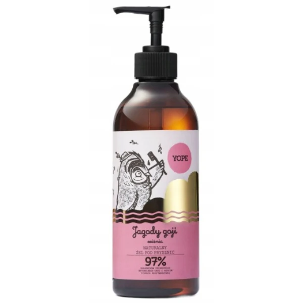 YOPE Żel pod prysznic Jagody goji i wiśnia, 400 ml