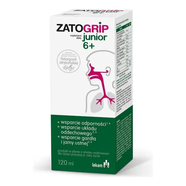 Zatogrip Junior 6+ syrop 120 ml