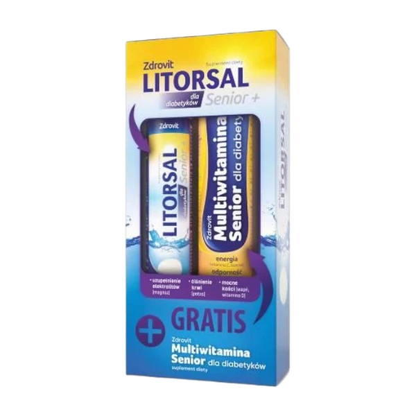 Zdrovit Litorsal Senior+ dla diabetyków + Zdrovit Multiwitamina Senior dla diabetyków