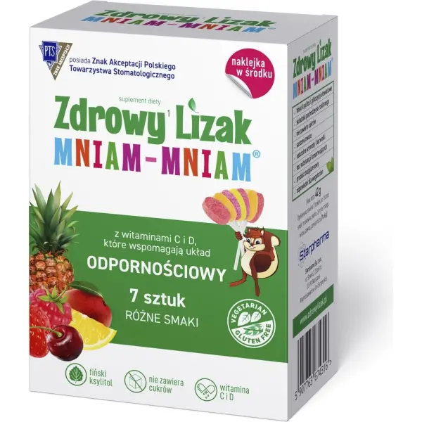 Zdrowy Lizak Mniam-Mniam odpornościowy 7 sztuk
