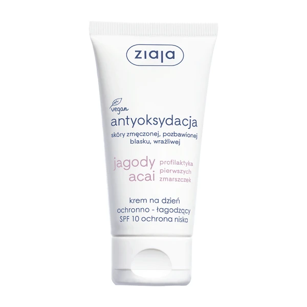 Ziaja Jagody Acai Krem ochronno-łagodzący na dzień SPF 10, 50ml