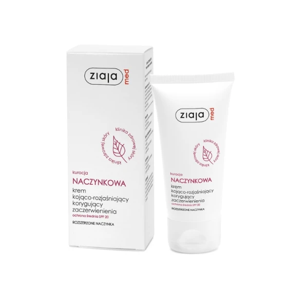 Ziaja Med Kuracja Naczynkowa Krem kojąco-rozjaśniający SPF 20, 50 ml