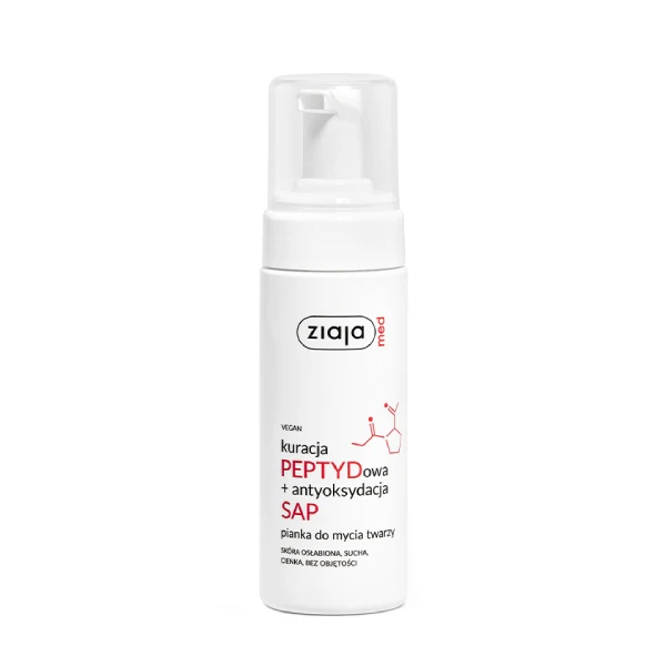 Ziaja Med Kuracja Peptydowa + Antyoksydacja SAP Pianka do mycia twarzy, 150 ml