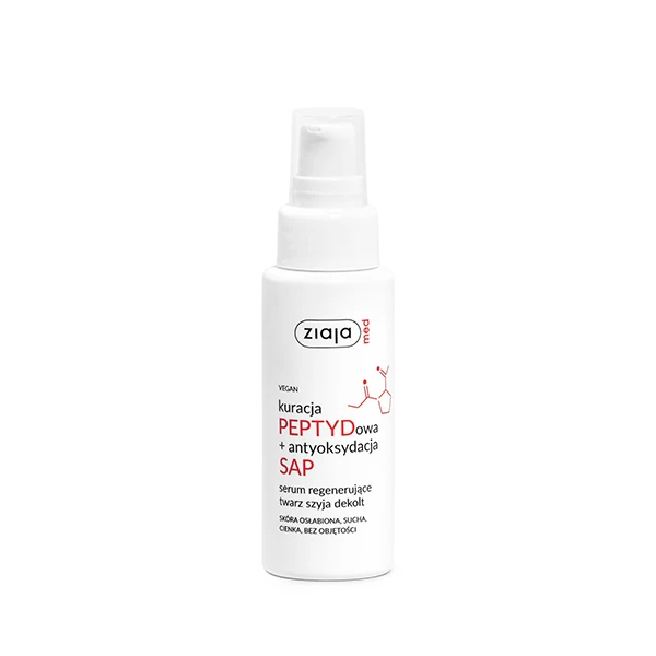 Ziaja Med Kuracja Peptydowa + Antyoksydacja SAP Serum twarz szyja dekolt regenerujące, 50 ml