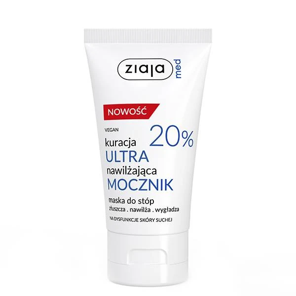 Ziaja Med Kuracja Ultranawilżająca Maska do stóp na dysfunkcje skóry suchej mocznik 20%, 75 ml
