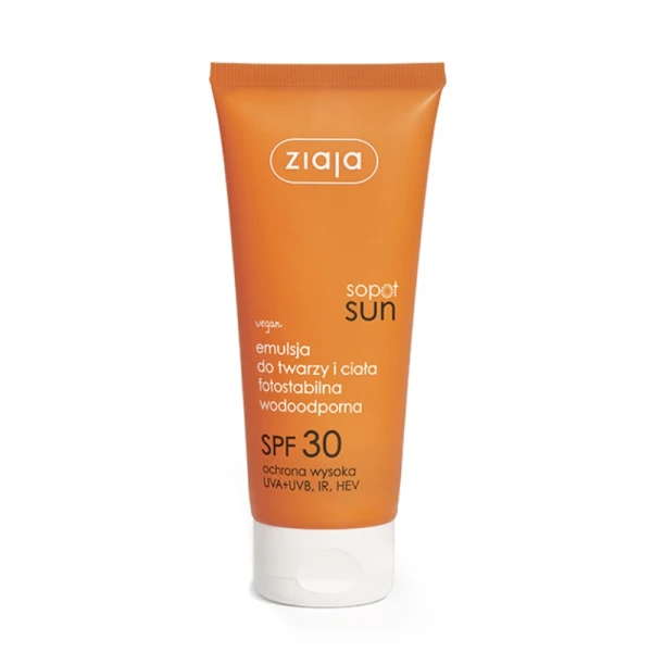 Ziaja Sopot Sun Emulsja do twarzy i ciała SPF 30, 100ml