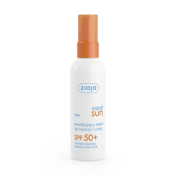 Ziaja Sopot Sun Krem do twarzy i ciała nawilżający SPF 50+, 90 ml
