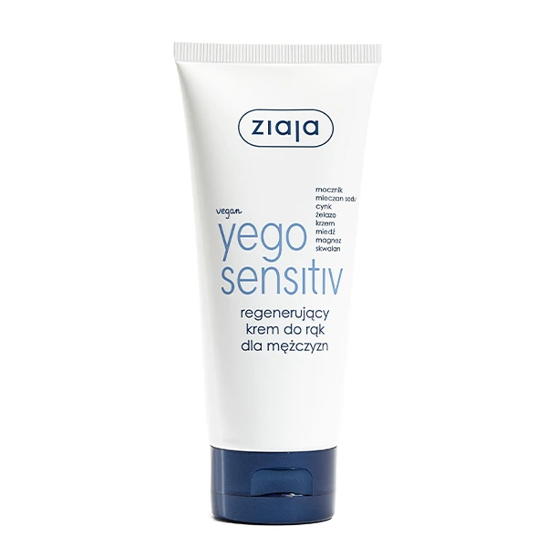 ZIAJA Yego Sensitiv Krem do rąk dla mężczyzn regenerujący, 80 ml