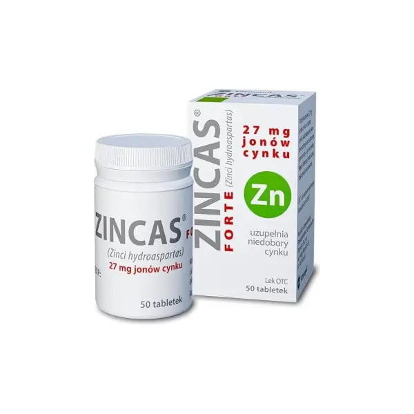 Zincas forte 27 mg jonów cynku 50 tabletek